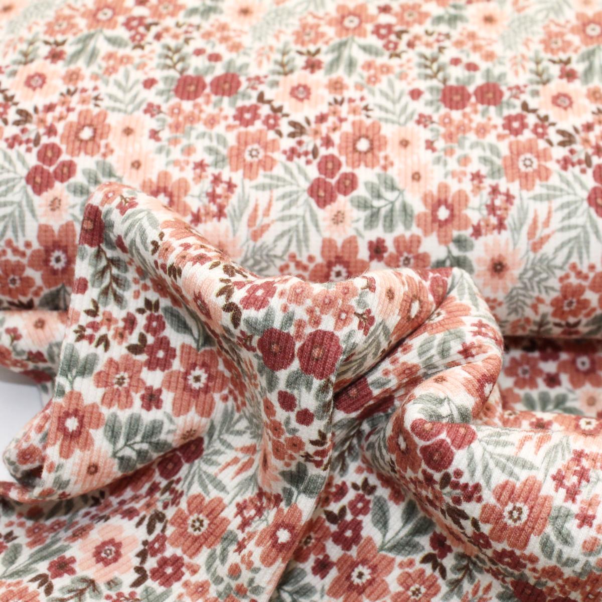 Rippjersey "Blumen"